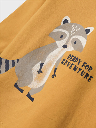 Name it Baby Boy 2-Piece Racoon Set - Mustard