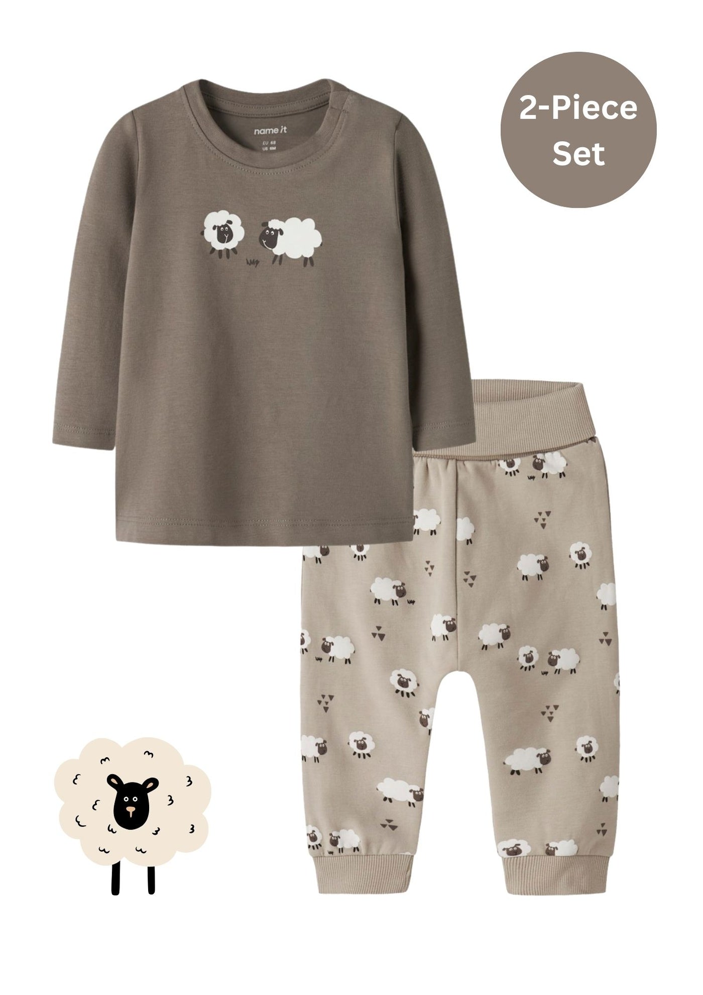 Name it Baby Boy 2-Piece Set - Little Sheep