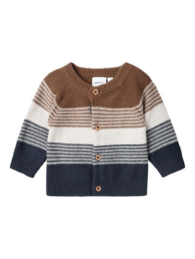 Name It Baby Boy Stripy Knitted Cardigan