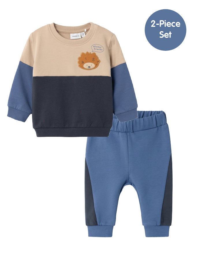 Name it Baby Boy 2-Piece Sweat Set - Bijou Blue