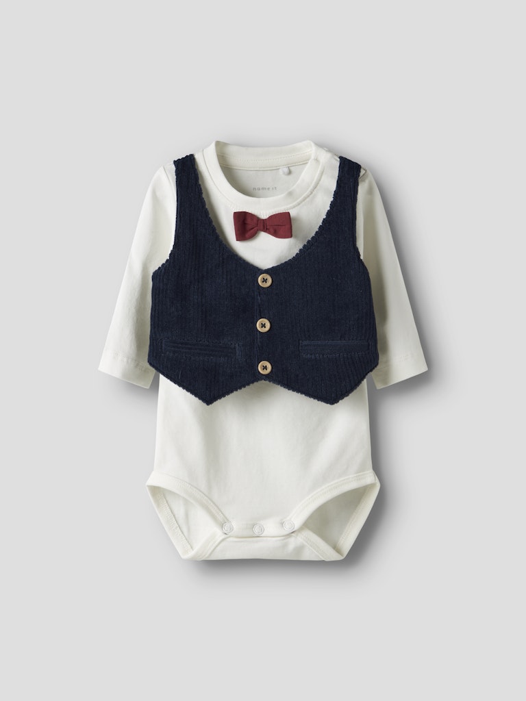 Name It Baby 2-Piece Set with Waistcoat, Trousers & Bow Tie