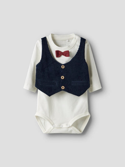 Name It Baby 2-Piece Set with Waistcoat, Trousers & Bow Tie