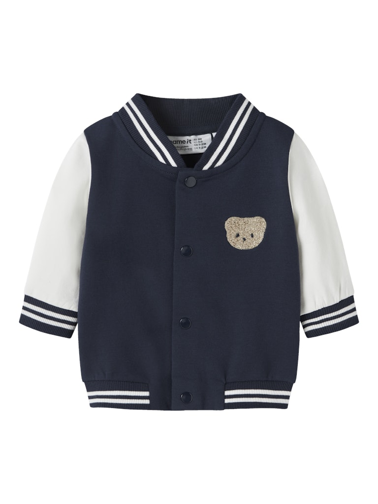 Name it Baby Boy Sweat Cardigan - Navy Teddy