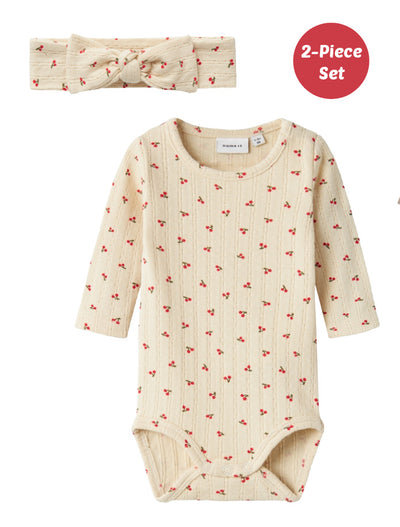 Name it Baby Girl Bodysuit with Matching Hairband