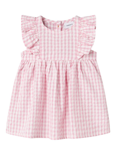 Baby Girl Soft Cotton Gingham Sleeveless Dress