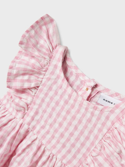 Baby Girl Soft Cotton Gingham Sleeveless Dress
