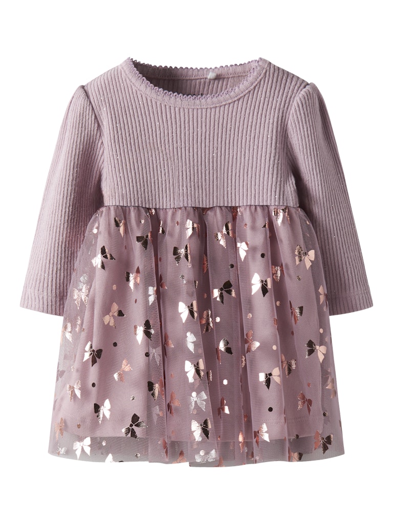 Name It Baby Girl Lilac Tulle Dress - Shining Bow