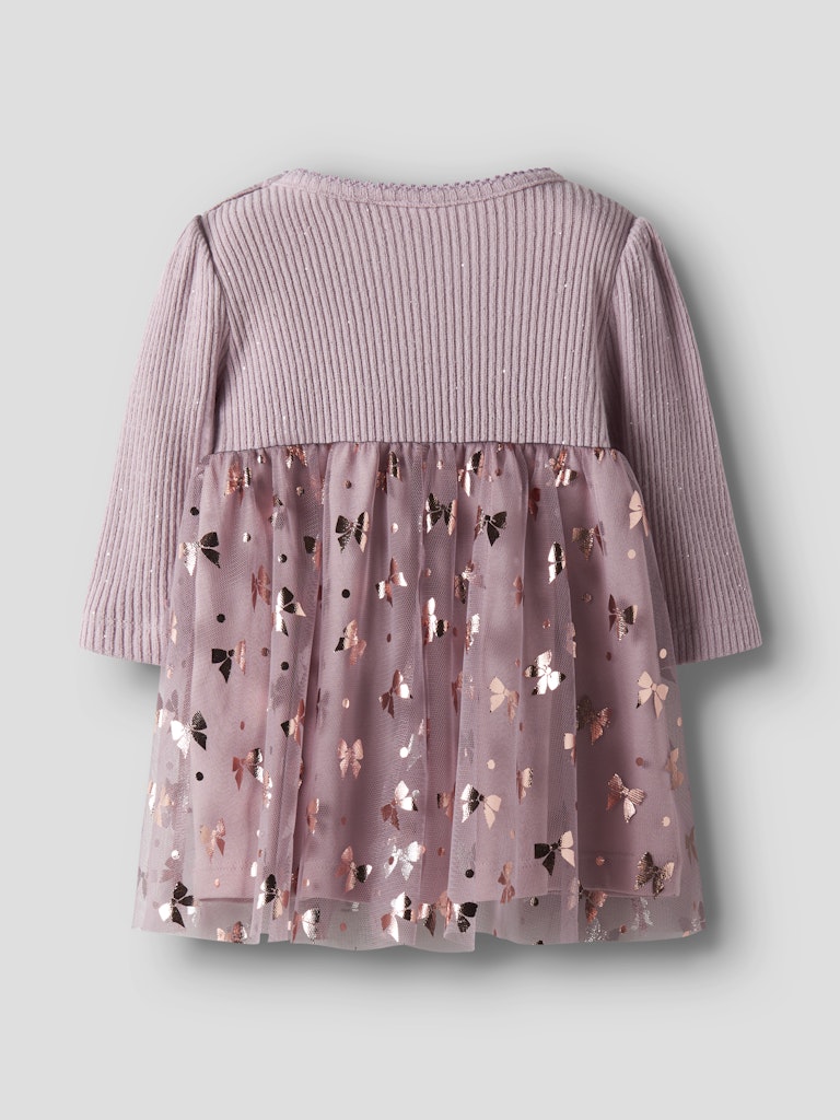 Name It Baby Girl Lilac Tulle Dress - Shining Bow