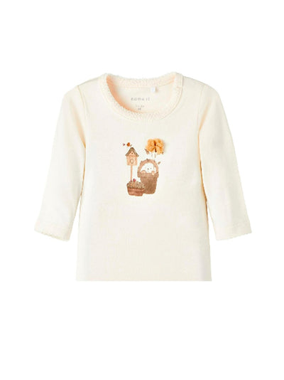 Name it Baby Girl Cream Long Sleeved Top