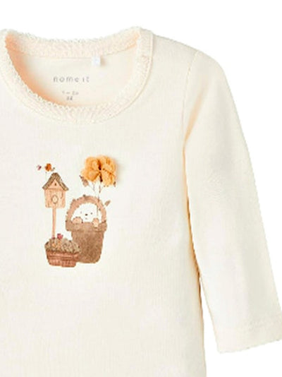 Name it Baby Girl Cream Long Sleeved Top