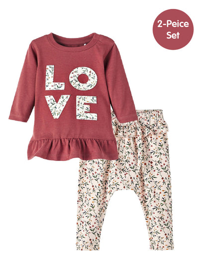 Name it Baby Girls Tunic and Legging Set - LOVE