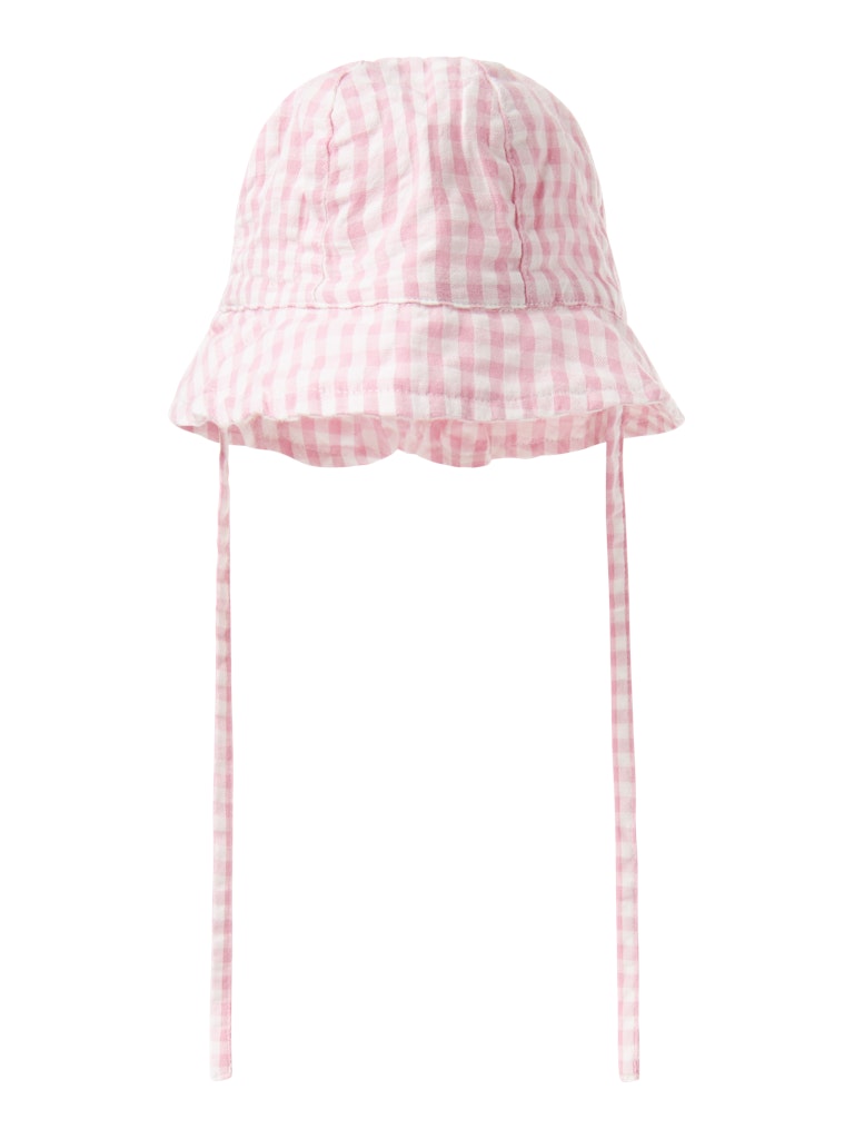 Name it Baby Girl Pink Gingham Sun Hat