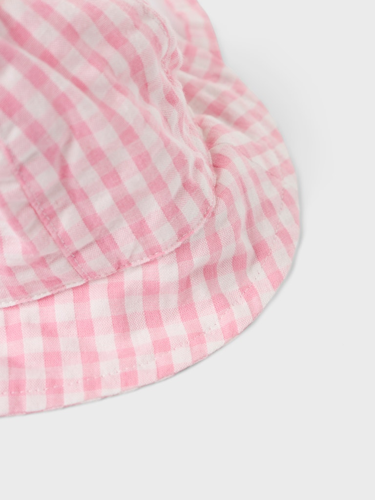 Name it Baby Girl Pink Gingham Sun Hat