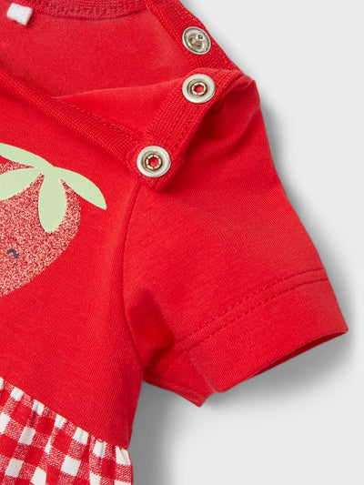 Name it Baby Girl 3-Piece Strawberry Dress Set