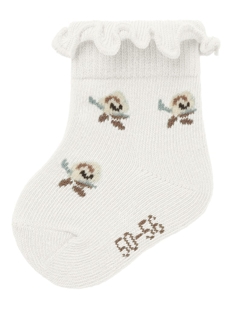 Name it Baby Girl Floral Socks with Frilly Cuff