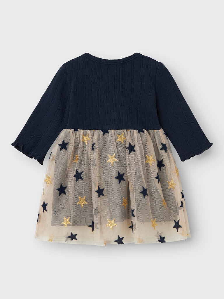 Name It Baby Girl Navy Tulle Dress with Gold Stars – Hopscotch Kids Store