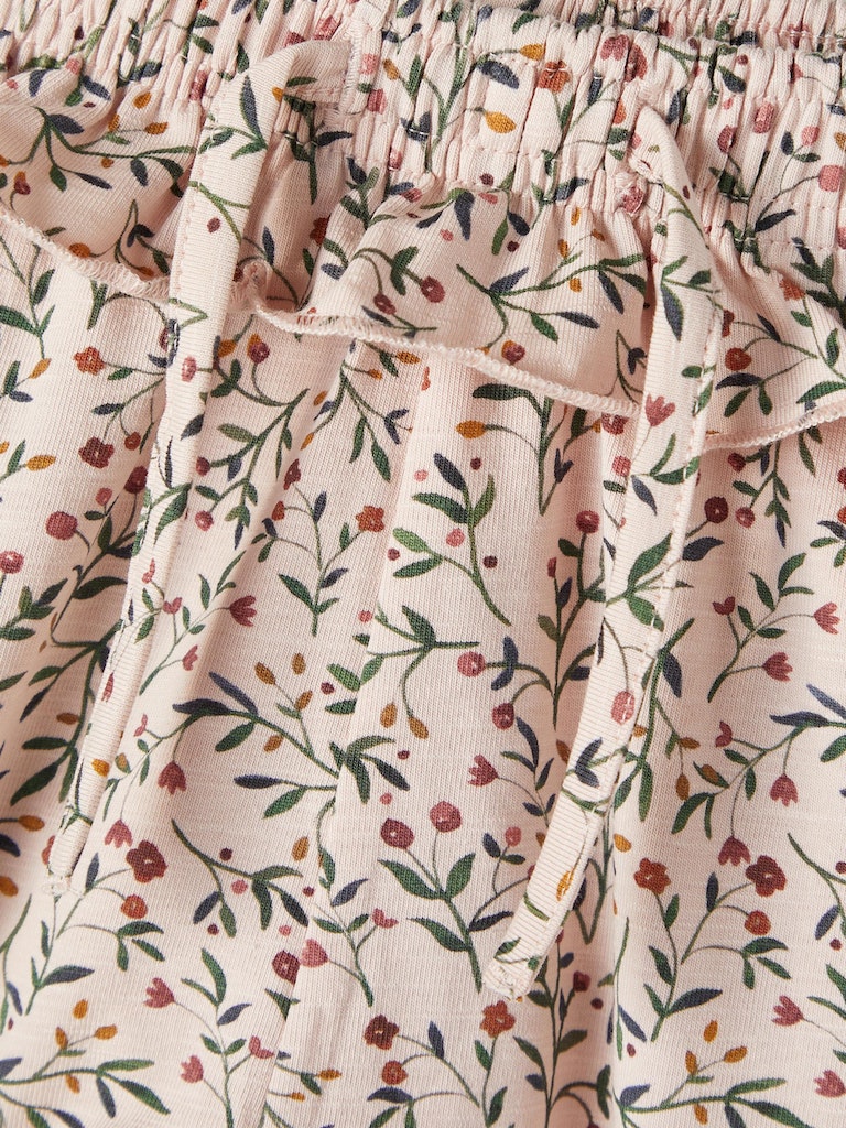 Name it Baby Girl Floral Print Pants with Adjustable Waist