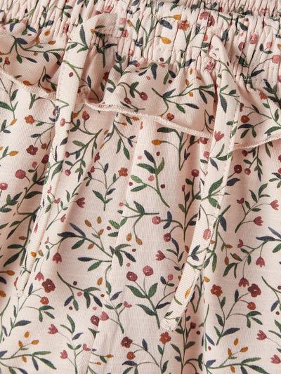 Name it Baby Girl Floral Print Pants with Adjustable Waist