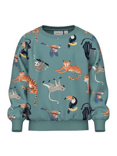 Name it Boys Colourful  Jungle Print Sweatshirt