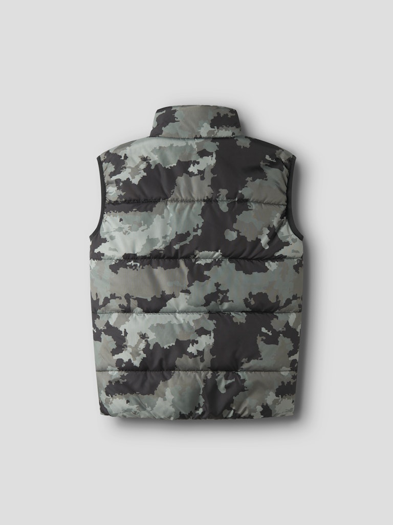 Name it Boys Army Print Padded Gilet Jacket