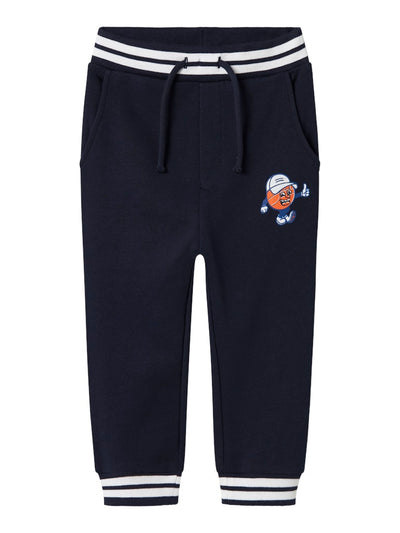 Name it Mini Boys Cotton Sweatpants - Baseball Motif