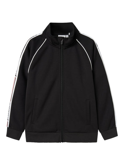 Name it Boys Sporty Black Zip-Up Sweatshirt