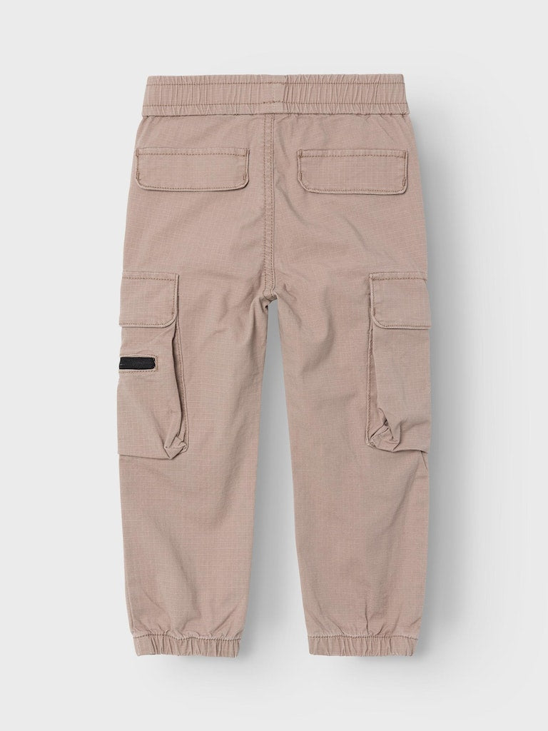 Name it Mini Boys Cotton Cargo Pants - Beige