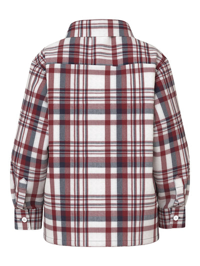 Name it Boys Wine Check Cotton Shirt