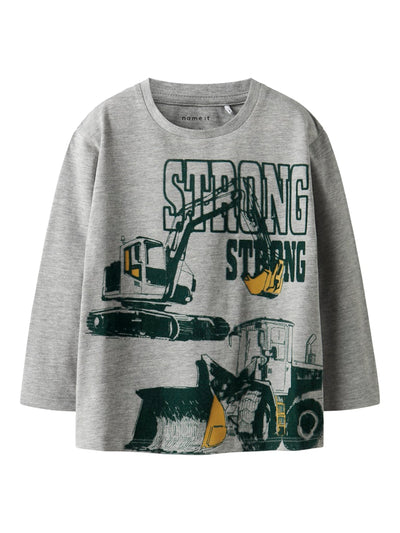 Name it Boys Digger Themed  2-Piece Set - Grey