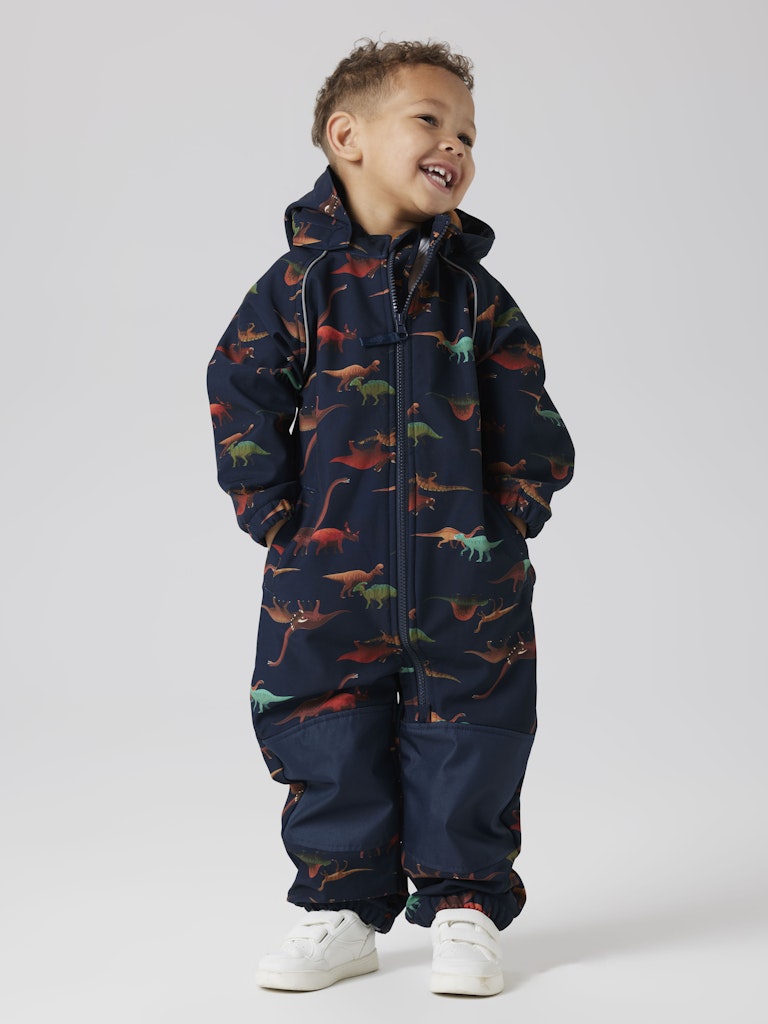 Name it Boys ALL-IN-ONE Outdoor Winter Rain Suit - Navy Dinosaur