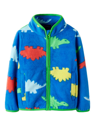 Name it Toddler Boy Dinosaur Fleece Zip-Up Cardigan