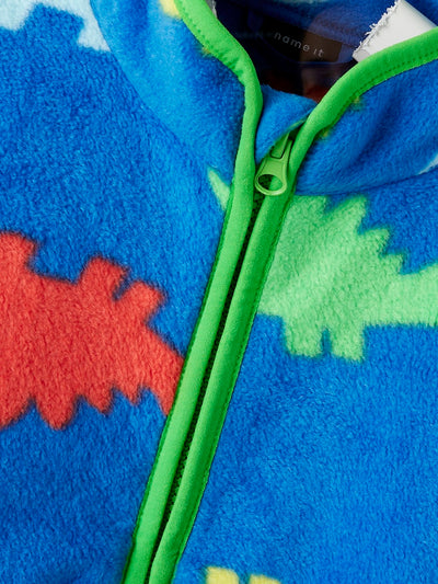 Name it Toddler Boy Dinosaur Fleece Zip-Up Cardigan