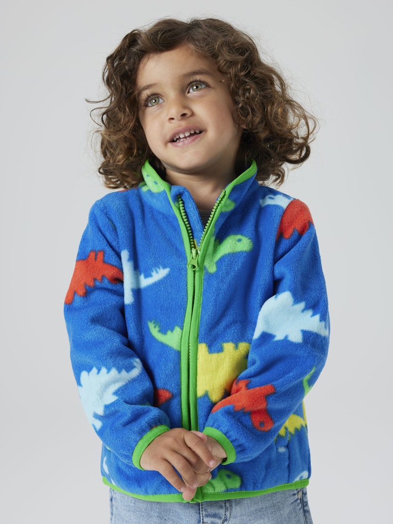 Name it Toddler Boy Dinosaur Fleece Zip-Up Cardigan