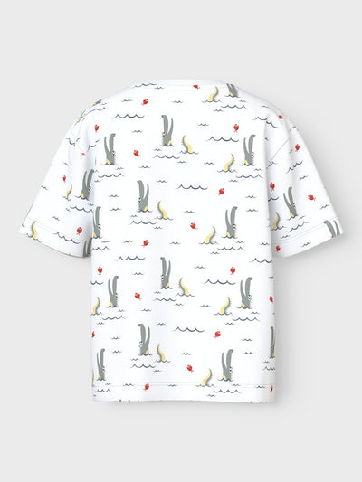 Name it Mini Boys Graphic Print T-Shirt - Crocodile