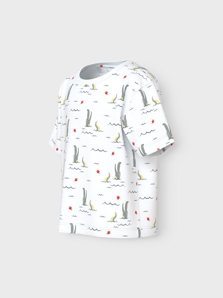 Name it Mini Boys Graphic Print T-Shirt - Crocodile
