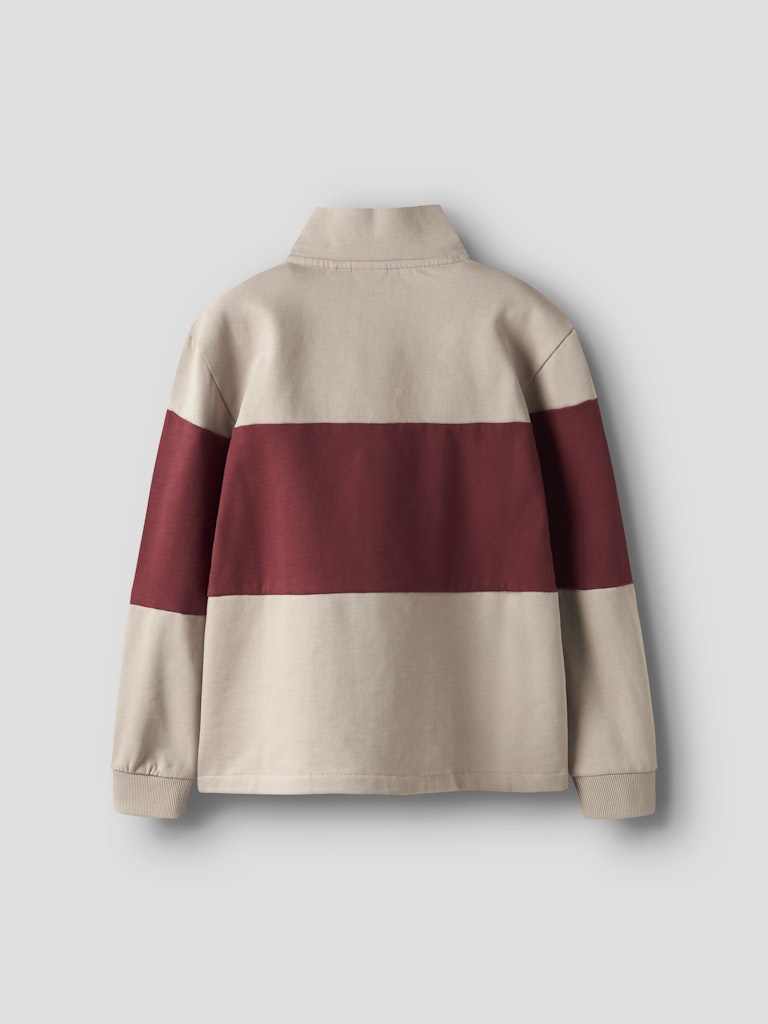 Name it Boys Half-Zip-Sweatshirt - Beige & Wine