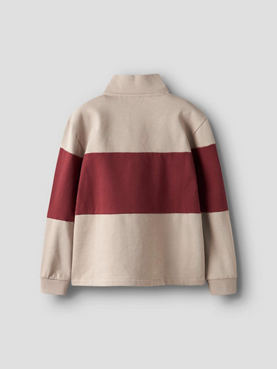 Name it Boys Half-Zip-Sweatshirt - Beige & Wine