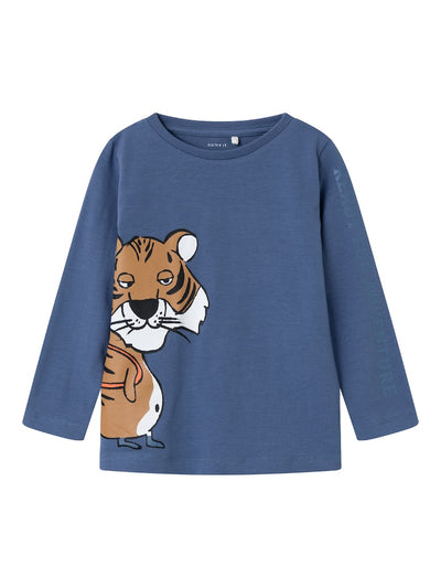 Name it Boys Tiger Print Long-Sleeved Top