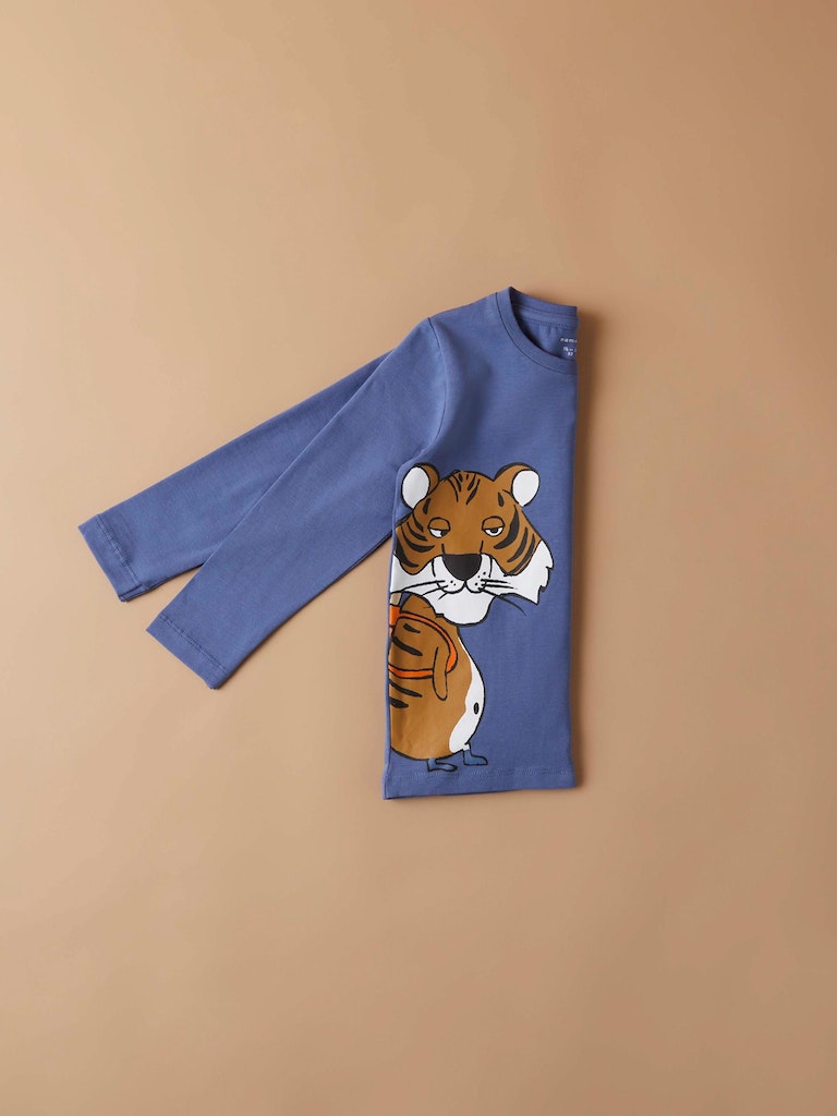 Name it Boys Tiger Print Long-Sleeved Top