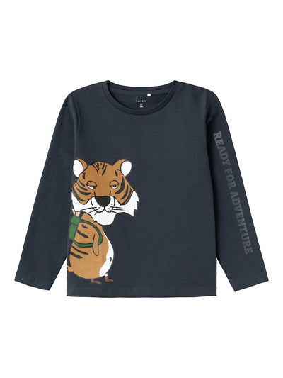 Name it Boys Tiger Print Long-Sleeved Top