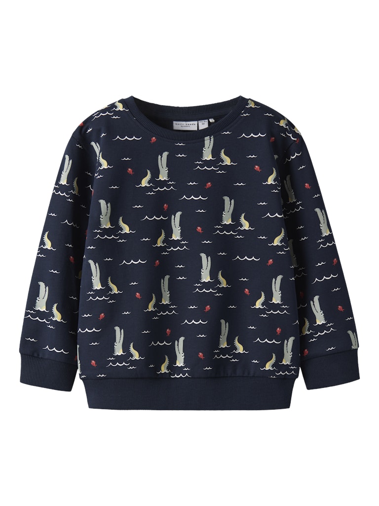 Name it Boys Soft Cotton Navy Sweatshirt -  Alligator