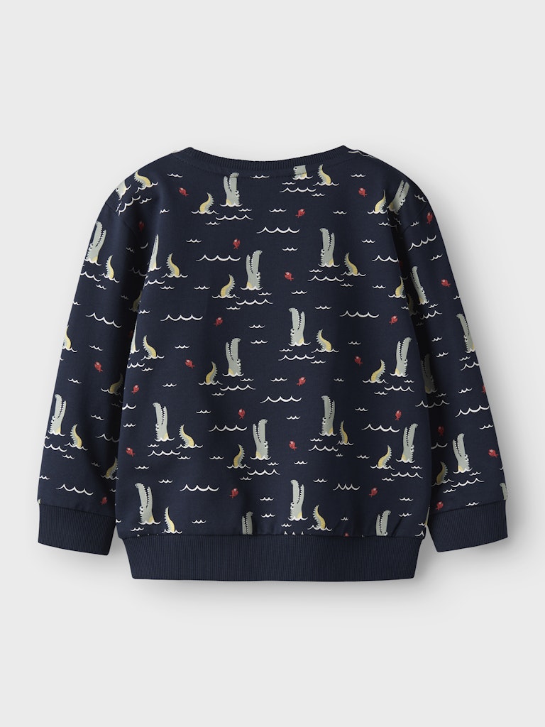 Name it Boys Soft Cotton Navy Sweatshirt -  Alligator