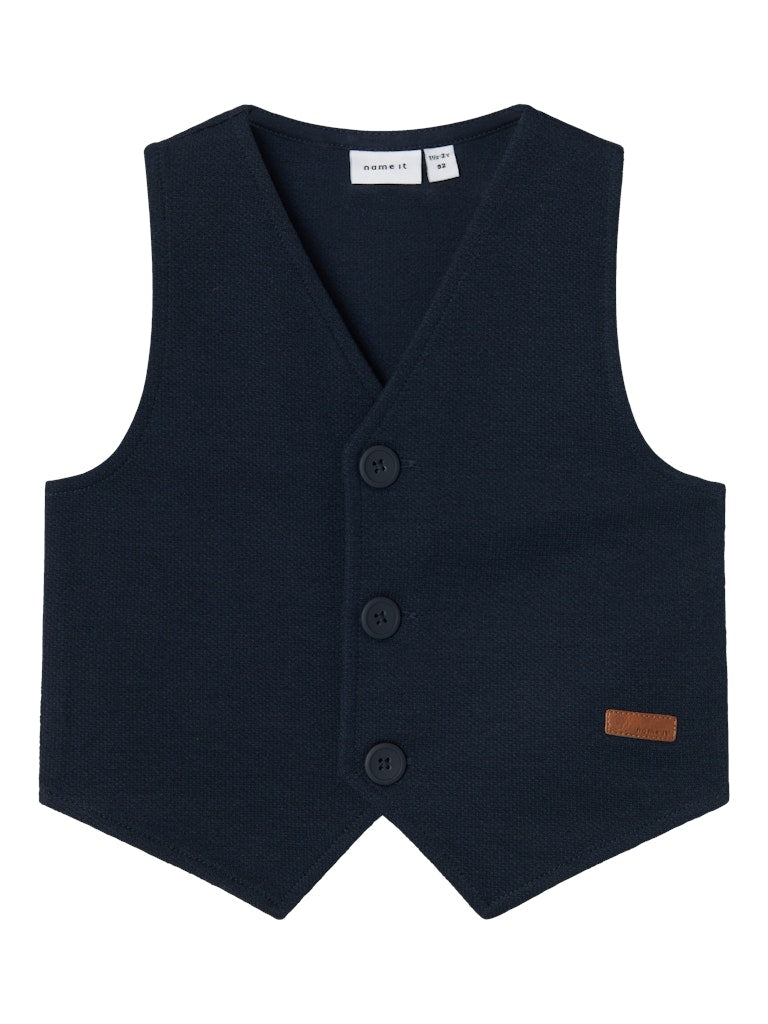 Name It Boys Soft Navy Waistcoat