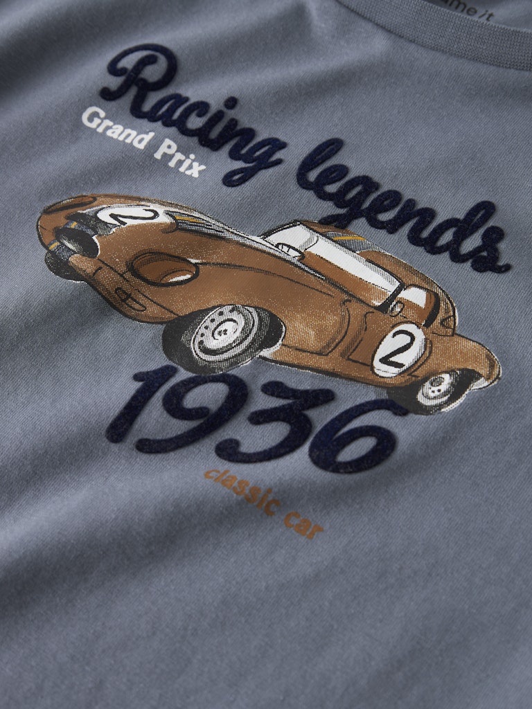 Name It Boys Race Car Print Long Sleeved Top