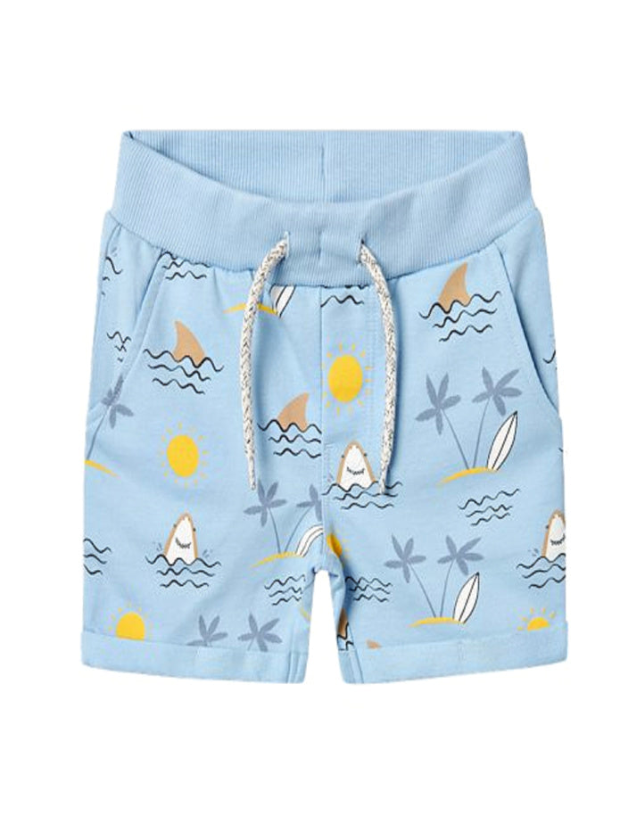 Name it Toddler Boys Blue Shark Sweat Shorts