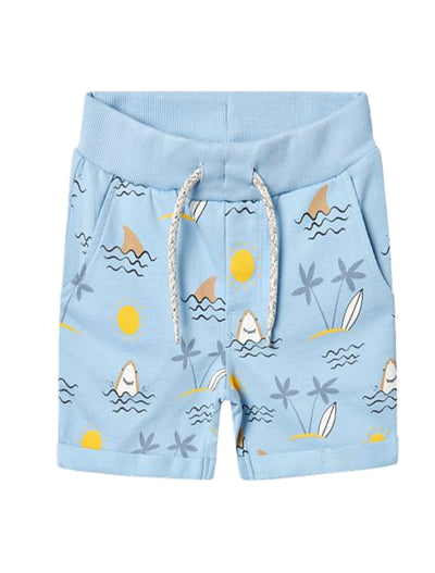 Name it Toddler Boys Blue Shark Sweat Shorts