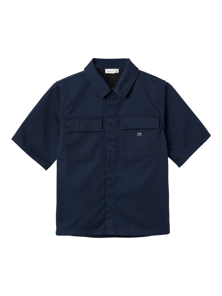 Name It Boys Short Sleeved Navy Shirt