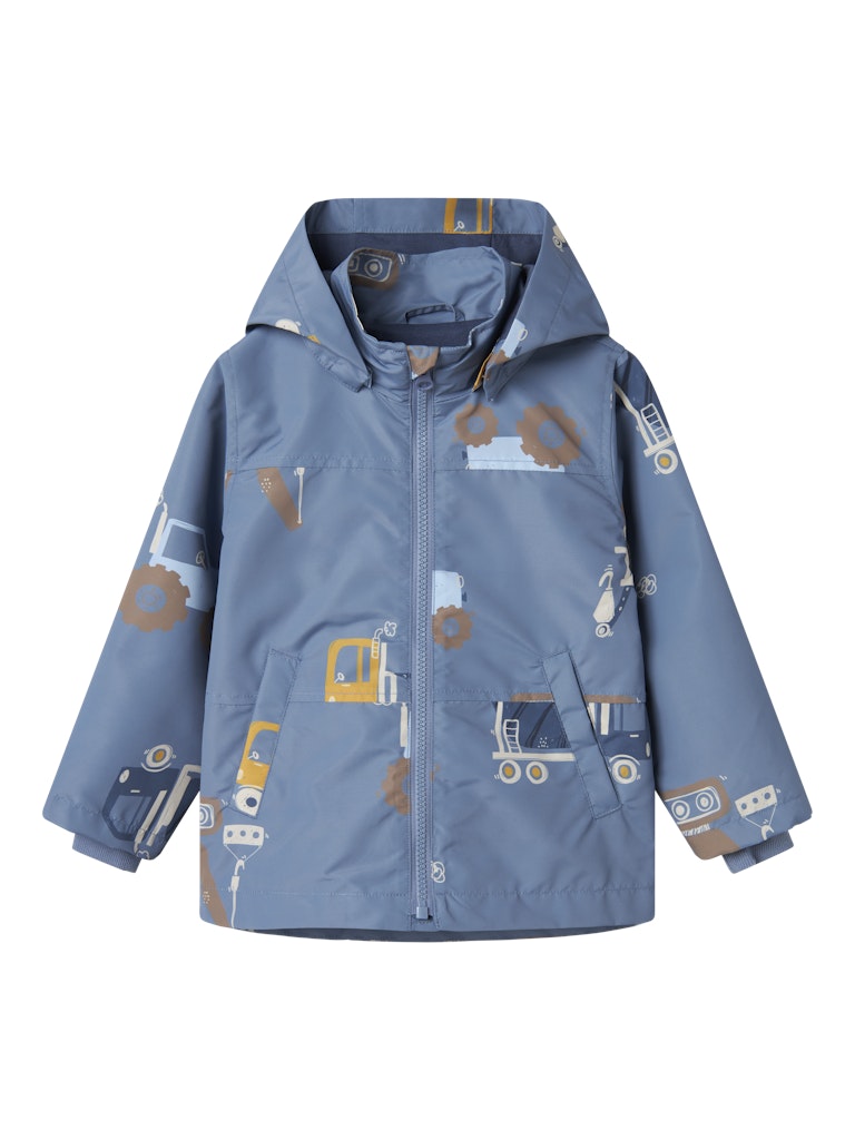 Name it Mini Boy Showerproof Spring Jacket - Blue Tractor