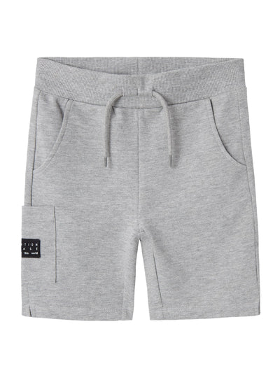 Name It Boys Long Sweat Shorts - Blue & Grey