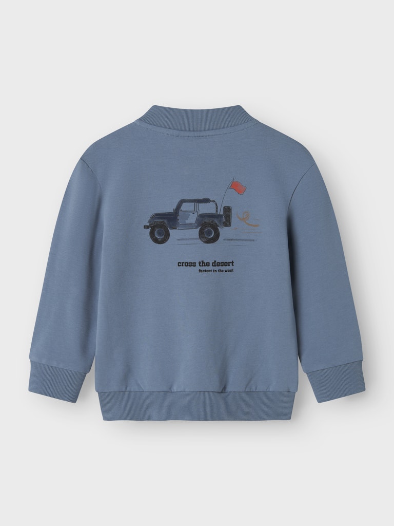 Name It Boys Zip-Up Sweat Cardigan - Vehicles